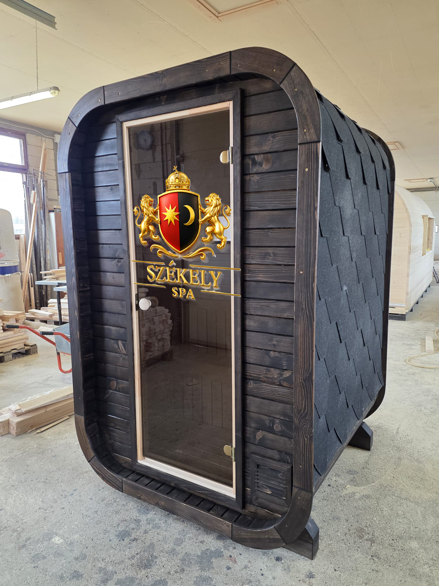 Saună Premium de Exterior din Lemn Masiv [TSZ 6]